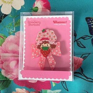 Strawberry Shortcake Pink Bow Decorative Hair Clip